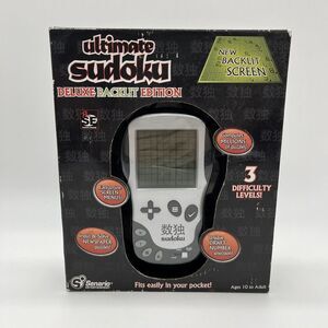 NEW Sudoku‎ Senario Entertainment Ultimate Deluxe Edition Handheld Backlit Game